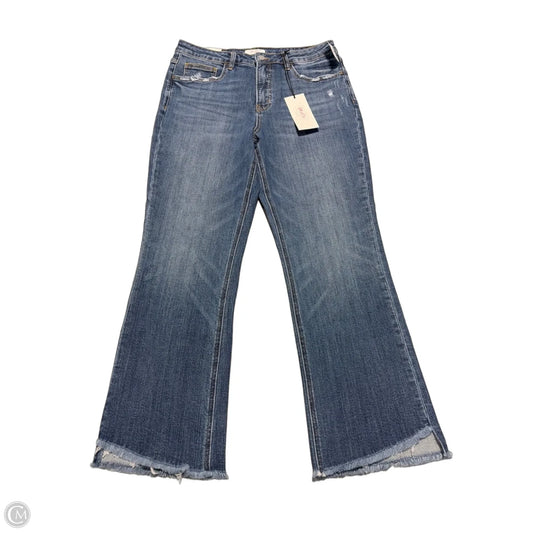 Jeans Flared By Moco In Blue Denim, Size: 12