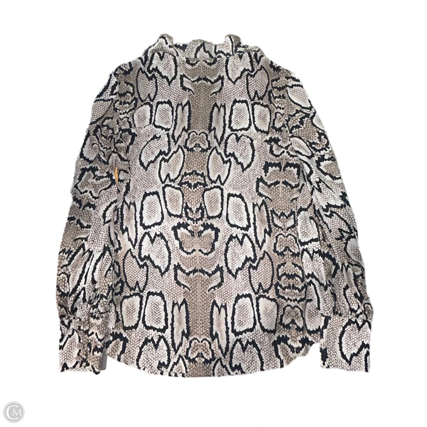 Blouse Long Sleeve By Cabi In Animal Print, Size: S