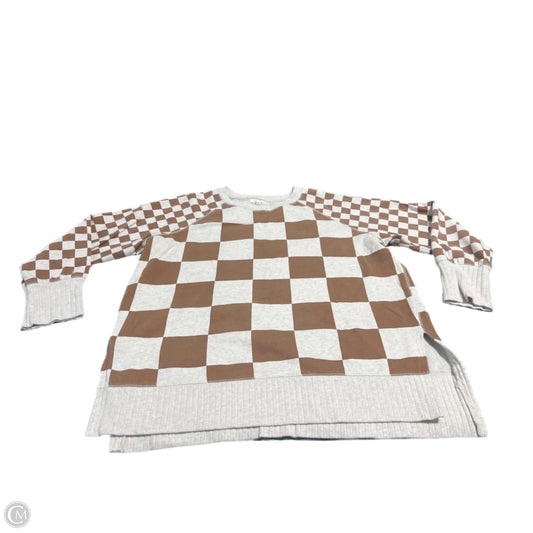 Top Long Sleeve By Maurices In Checkered Pattern, Size: 0x