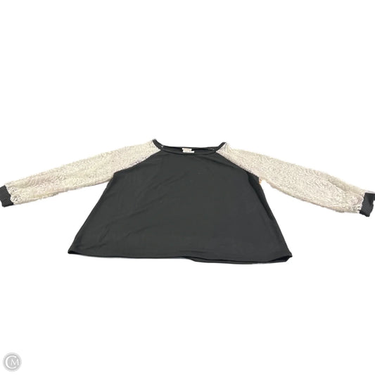 Top Long Sleeve By Bibi In Black, Size: Xl