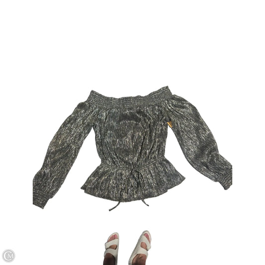 Blouse Long Sleeve By White House Black Market In Gold, Size: Xs