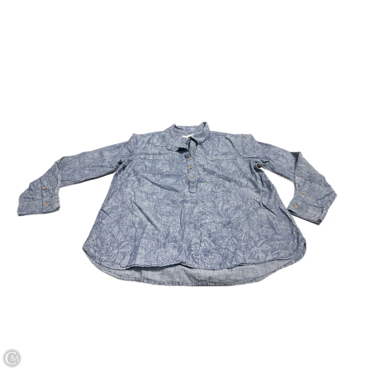 Top Long Sleeve By Liz Claiborne In Floral Print, Size: L