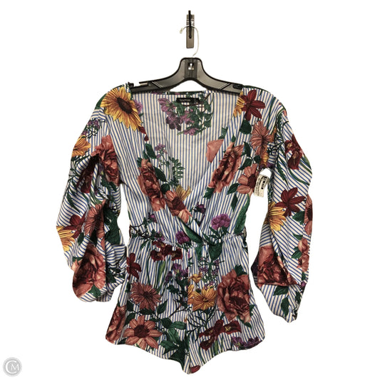 Romper By Boohoo Boutique In Floral Print, Size: 6