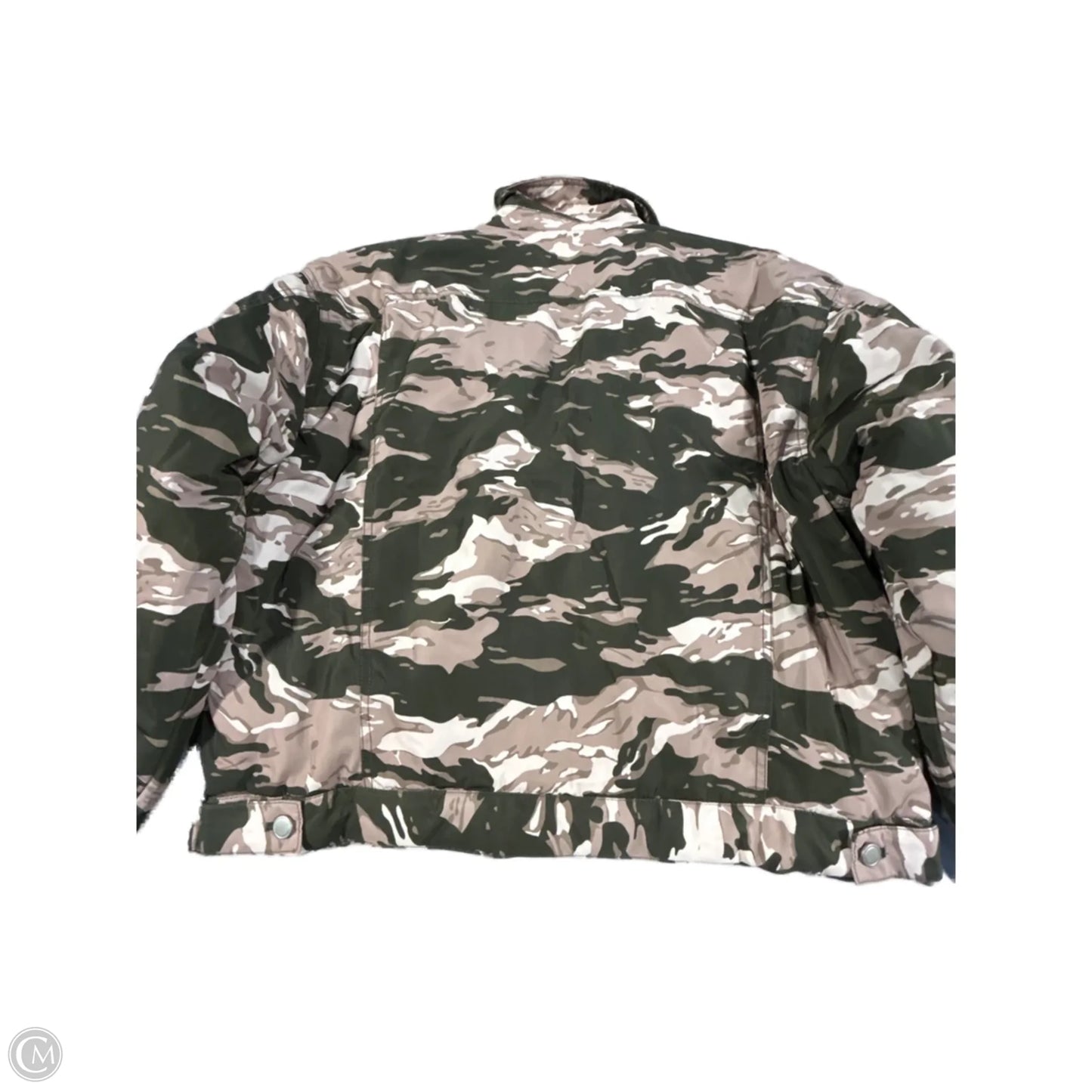 Coat Faux Fur & Sherpa By Good American In Camouflage Print, Size: S