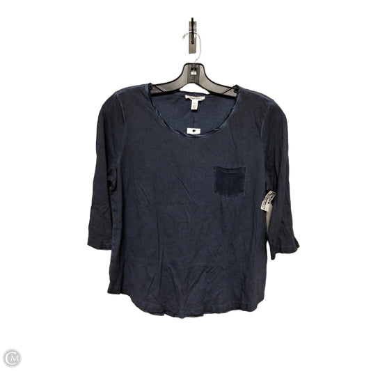 Top Long Sleeve Basic By Tribal In Blue, Size: L