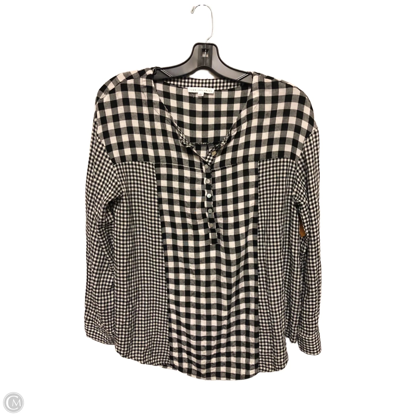Top Long Sleeve By Jane And Delancey In Plaid Pattern, Size: L
