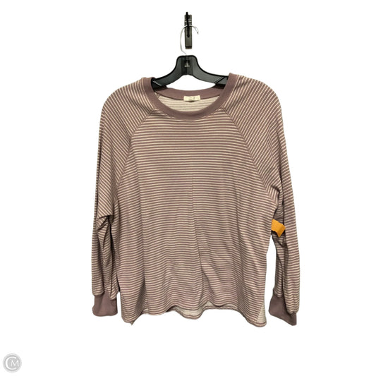 Top Long Sleeve By Easel In Striped Pattern, Size: M