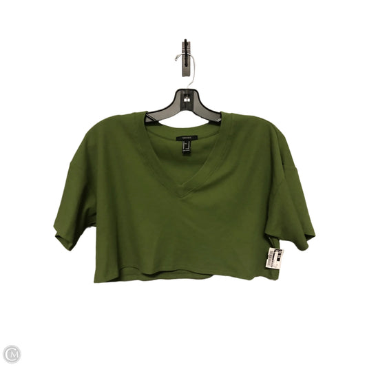Top Short Sleeve Basic By Forever 21 In Green, Size: Xs