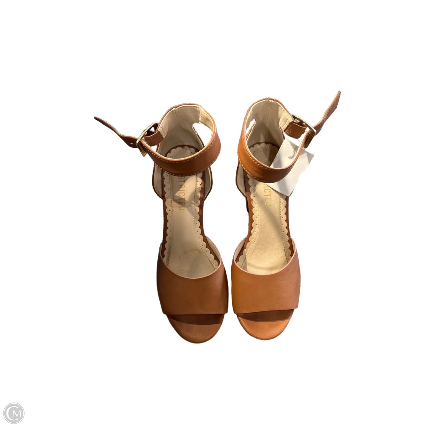 Shoes Heels Block By Restricted In Brown, Size: 6
