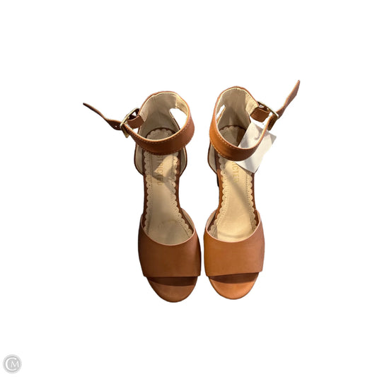 Shoes Heels Block By Restricted In Brown, Size: 6