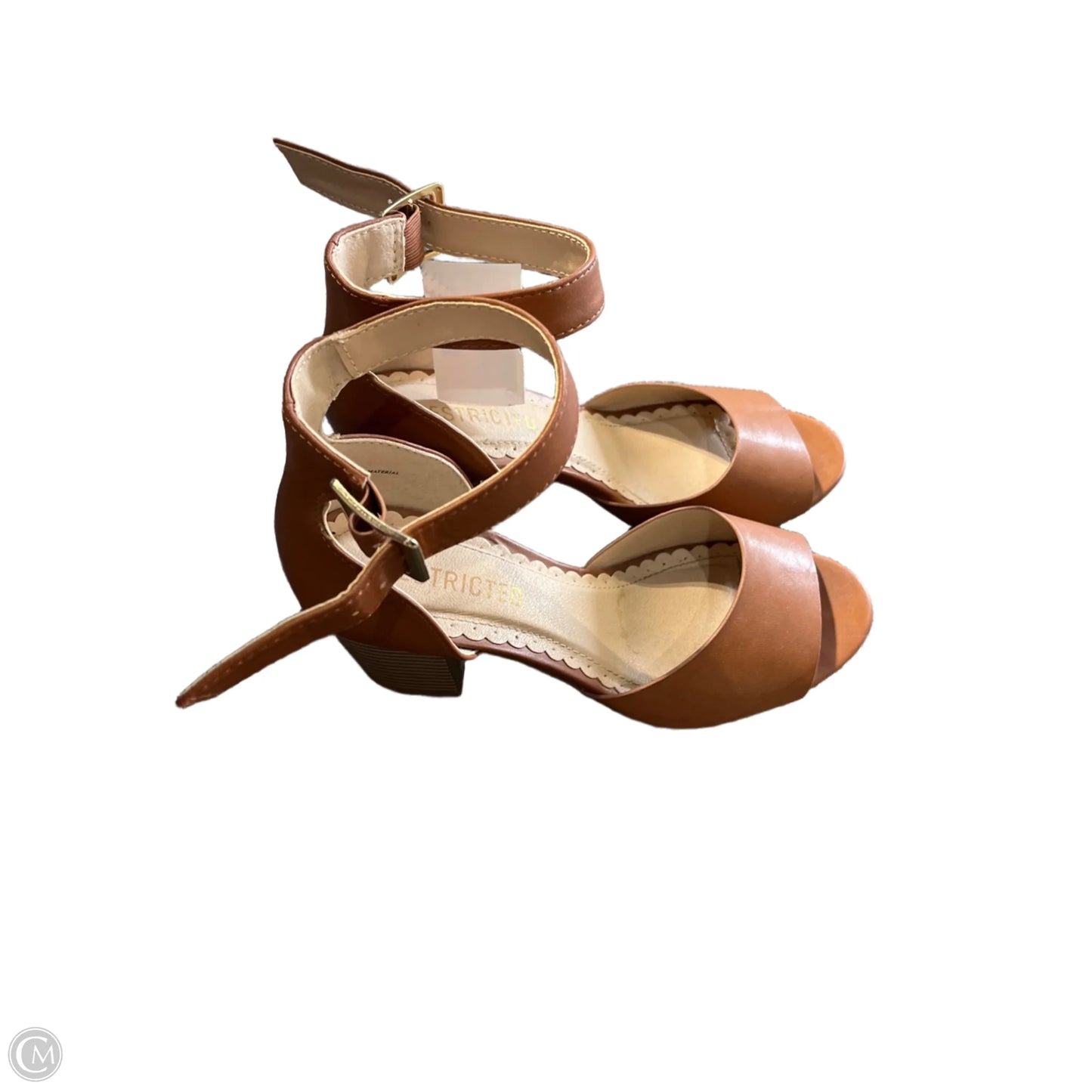 Shoes Heels Block By Restricted In Brown, Size: 6