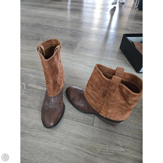 Boots Ankle Flats By Franco Sarto In Brown, Size: 8.5