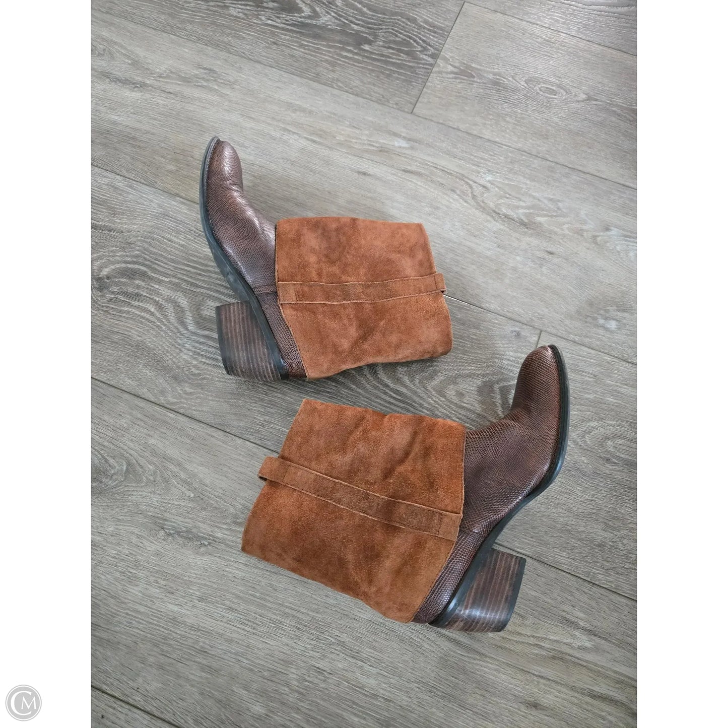 Boots Ankle Flats By Franco Sarto In Brown, Size: 8.5