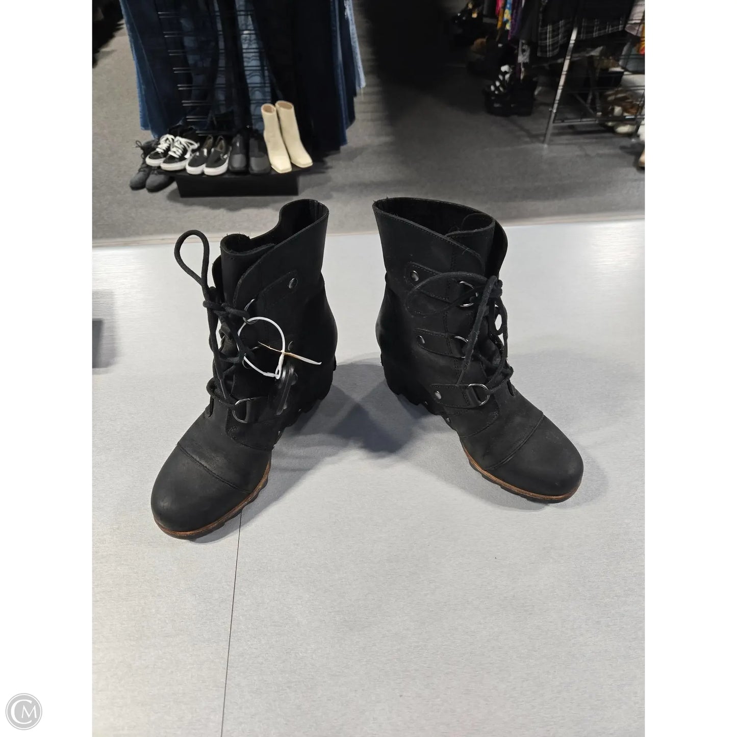 Boots Ankle Heels By Sorel In Black, Size: 8