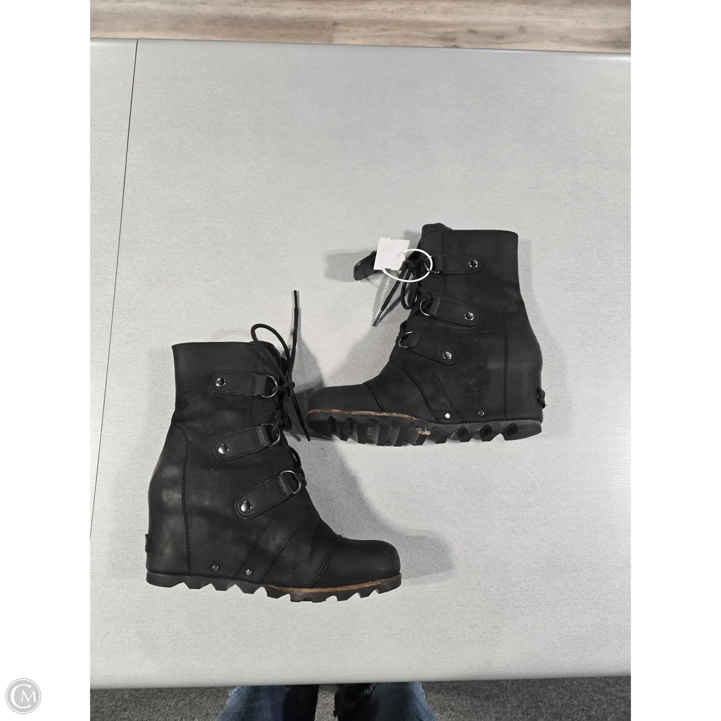 Boots Ankle Heels By Sorel In Black, Size: 8