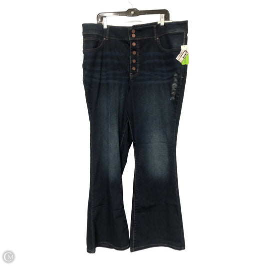 Jeans Flared By Maurices In Blue Denim, Size: 22