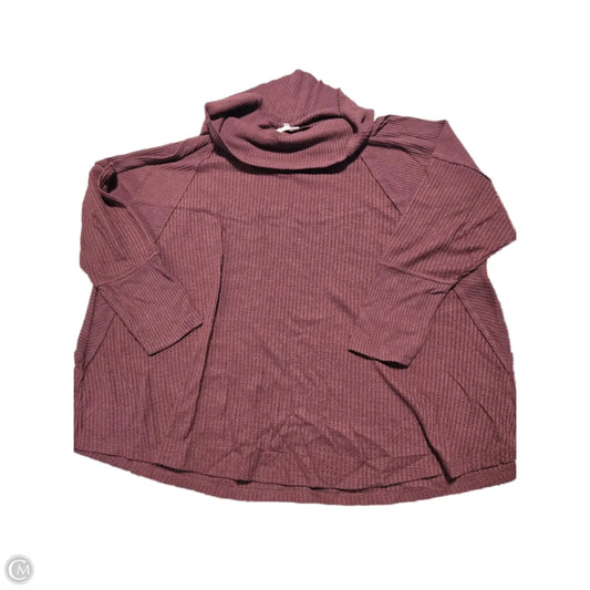 Top Long Sleeve By Maurices In Maroon, Size: 3x