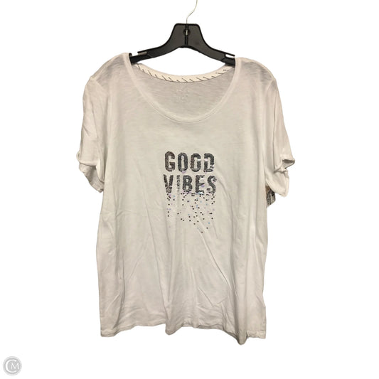 Top Short Sleeve Designer By Marc By Marc Jacobs In White, Size: 1x