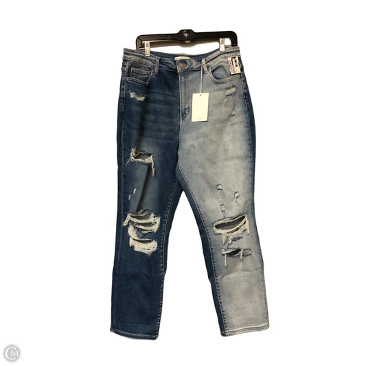 Jeans Straight By Flying Monkey In Blue Denim, Size: 14