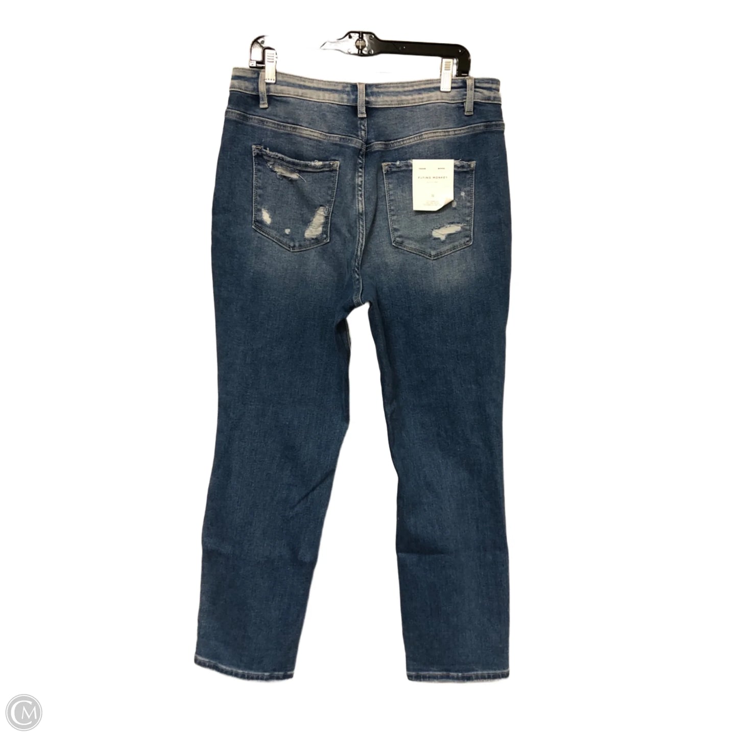Jeans Straight By Flying Monkey In Blue Denim, Size: 14
