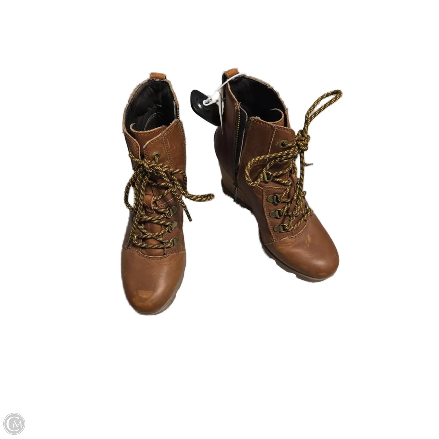 Boots Ankle Heels By Sorel In Brown, Size: 9