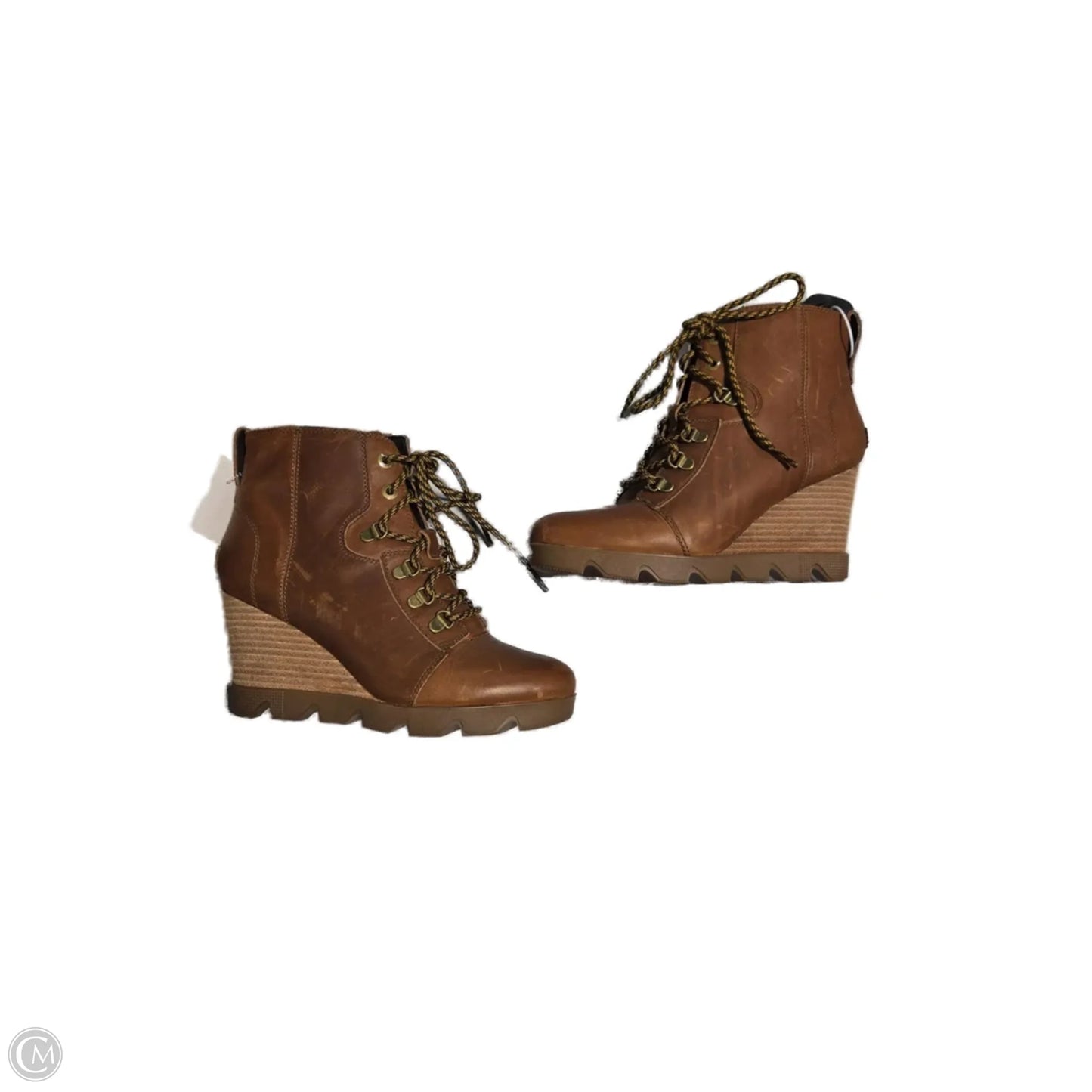 Boots Ankle Heels By Sorel In Brown, Size: 9