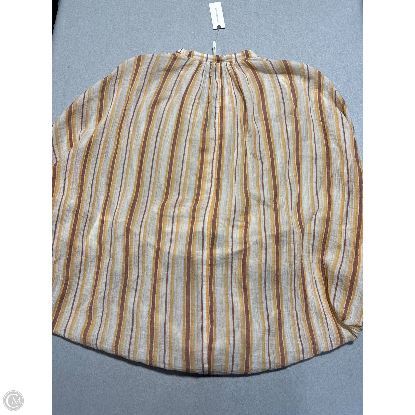 Top Short Sleeve By Anthropologie In Yellow, Size: Xxs