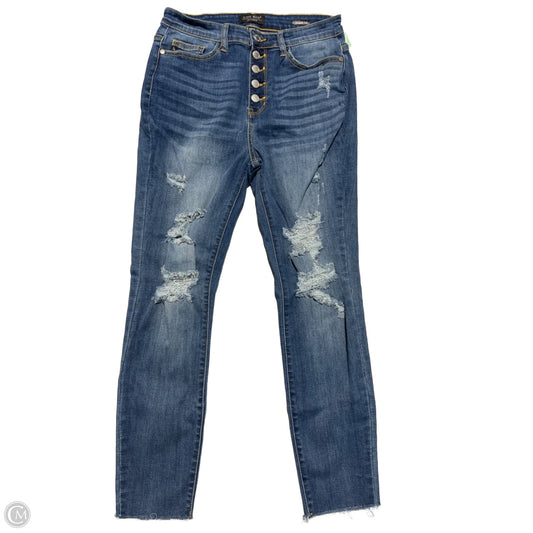 Jeans Skinny By Judy Blue In Blue Denim, Size: 12