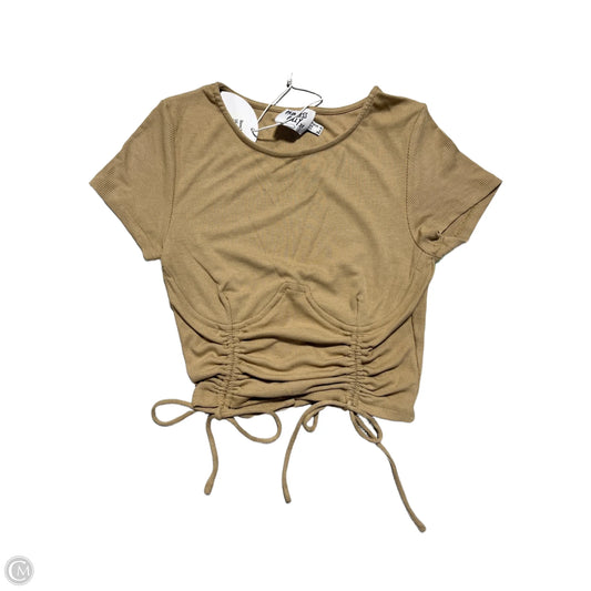 Top Short Sleeve By Cmb In Brown, Size: M