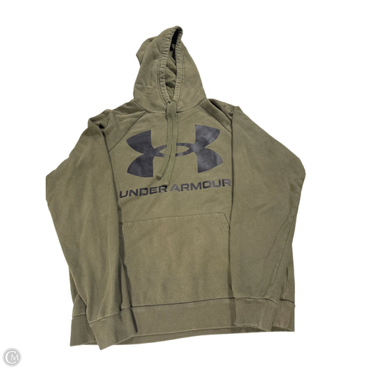 Athletic Sweatshirt Hoodie By Under Armour In Green, Size: M
