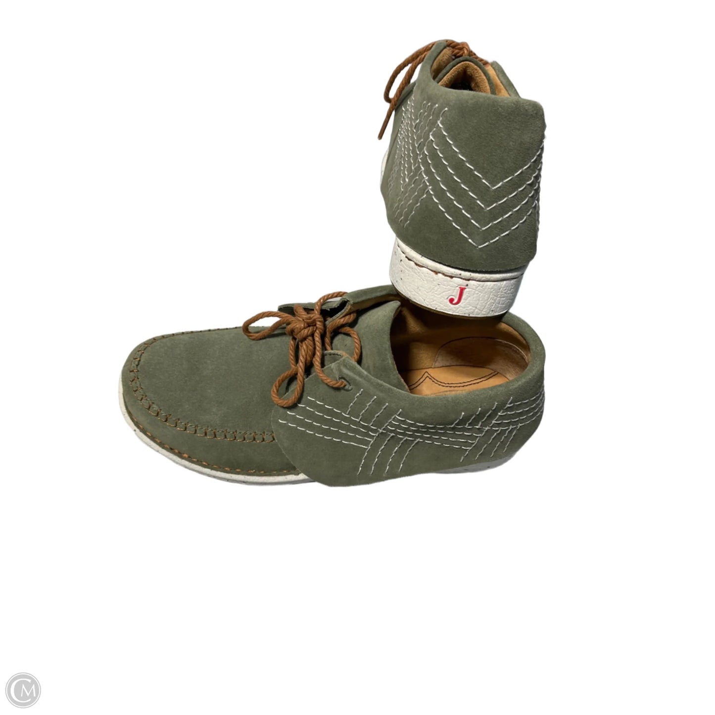 Shoes Flats By Justin In Green, Size: 10