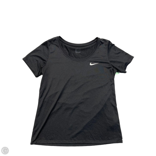 Athletic Top Short Sleeve By Nike In Black, Size: M