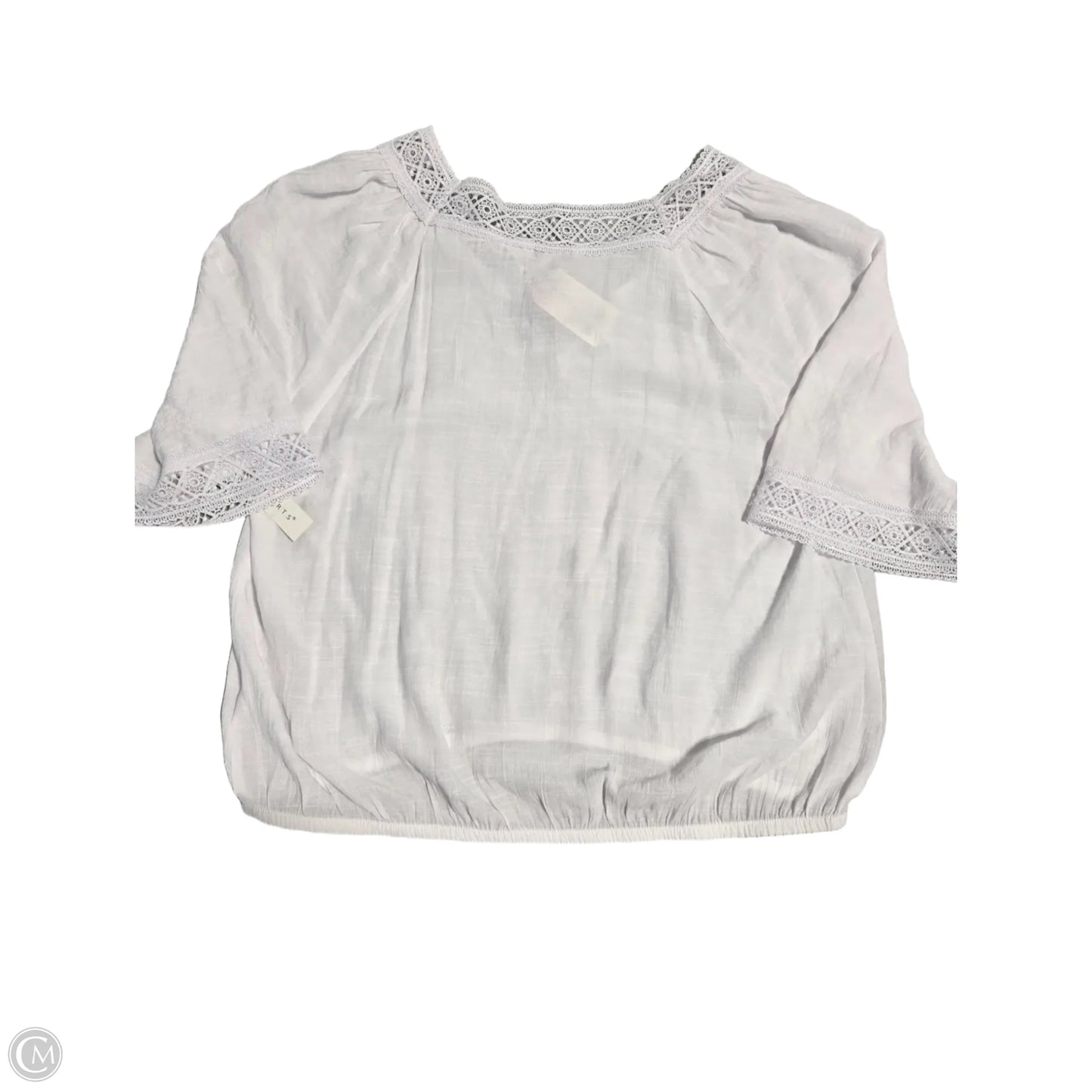 Top Short Sleeve By Counterparts In White, Size: Xl
