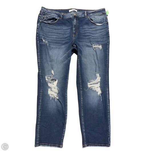 Jeans Boot Cut By Kancan In Blue Denim, Size: 22