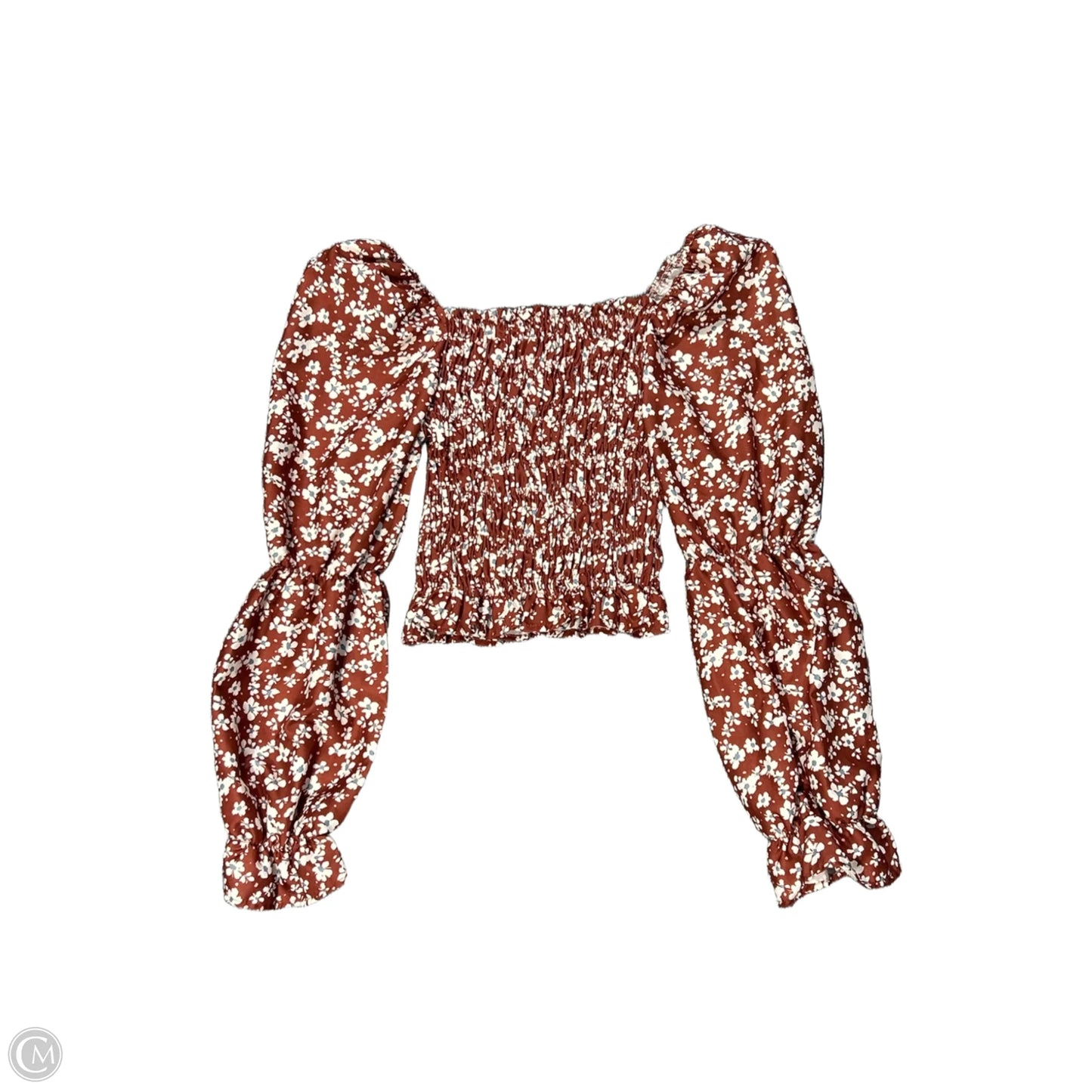 Top Long Sleeve By Cmb In Floral Print, Size: S