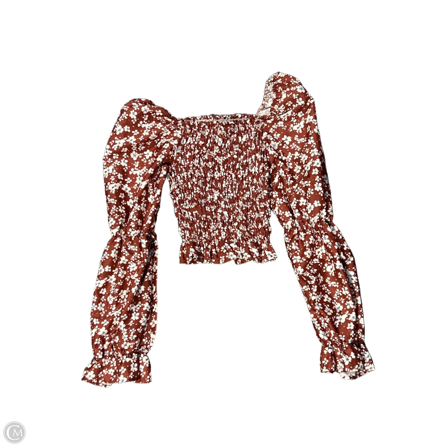 Top Long Sleeve By Cmb In Floral Print, Size: S