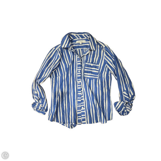 Top Long Sleeve By Foxcroft In Striped Pattern, Size: Sp
