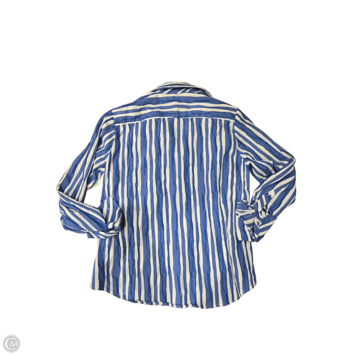Top Long Sleeve By Foxcroft In Striped Pattern, Size: Sp