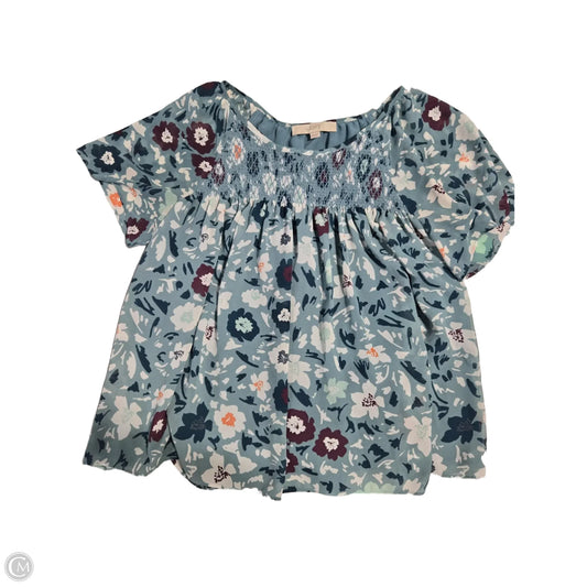 Athletic Top Short Sleeve By Loft In Floral Print, Size: M