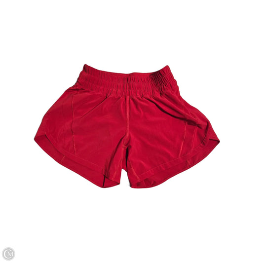 Athletic Shorts By Lululemon In Red, Size: 4