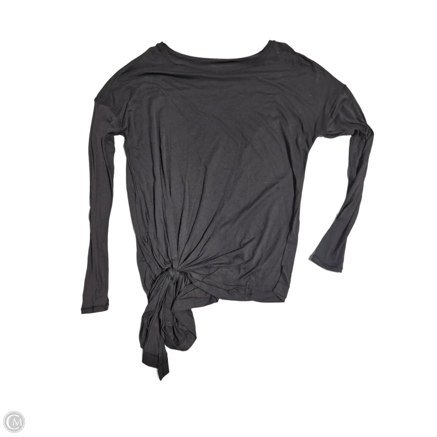 Athletic Top Long Sleeve Collar By Lululemon In Black, Size: S