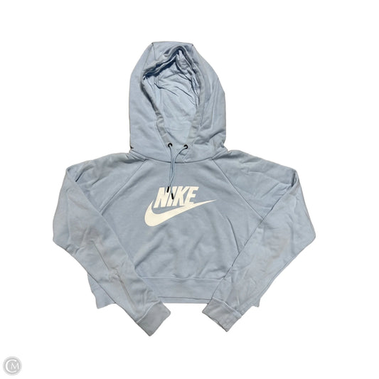 Athletic Sweatshirt Hoodie By Nike In Blue, Size: M