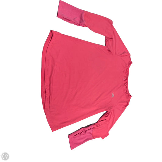 Athletic Top Long Sleeve Collar By Adidas In Pink, Size: M