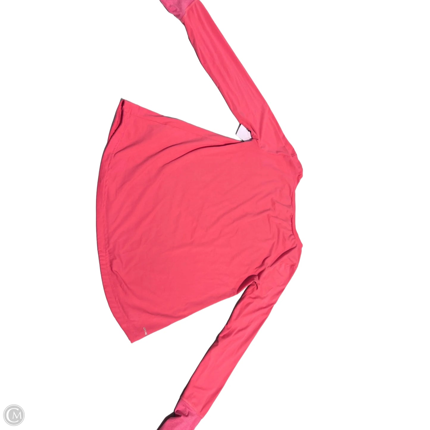 Athletic Top Long Sleeve Collar By Adidas In Pink, Size: M