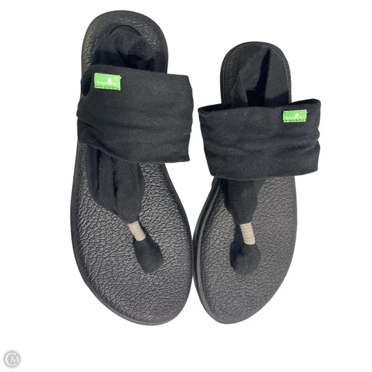 Sandals Flats By Sanuk In Black, Size: 8.5