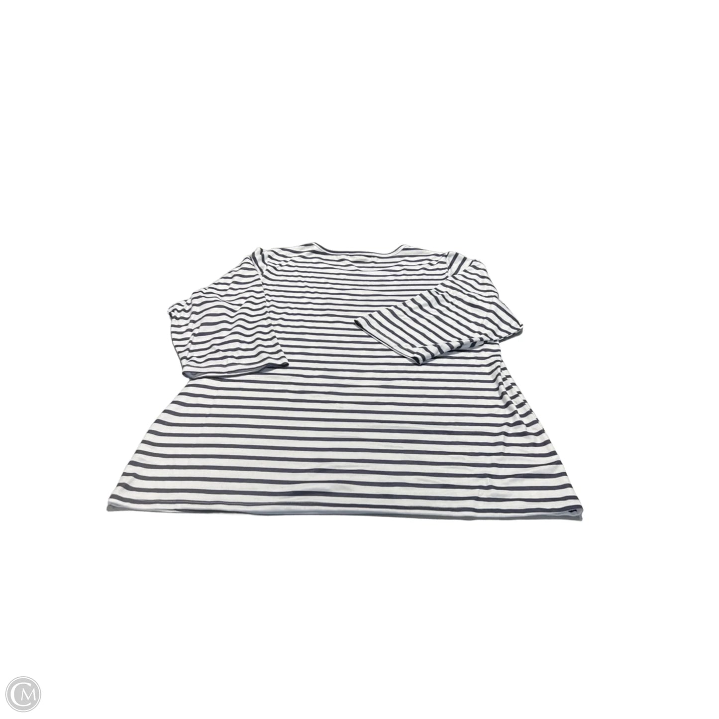 Top 3/4 Sleeve By Cmc In Striped Pattern, Size: Xxl