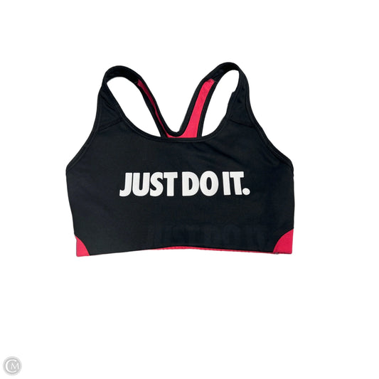 Athletic Bra By Nike In Black, Size: S