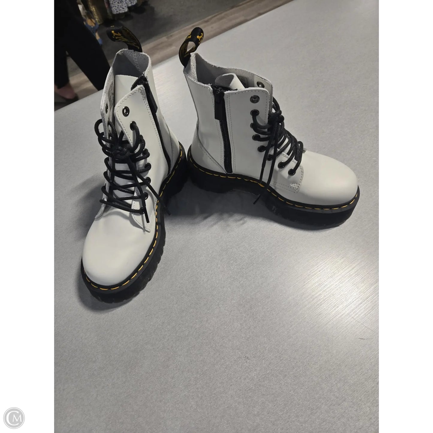 Boots Combat By Dr Martens In White, Size: 6