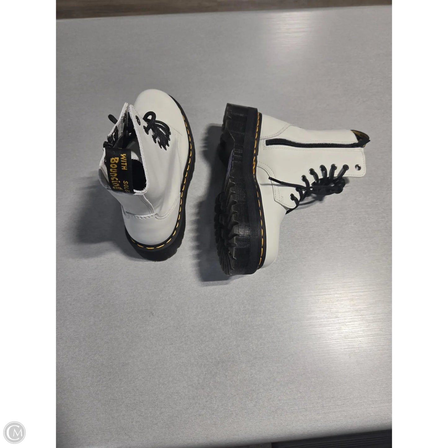 Boots Combat By Dr Martens In White, Size: 6