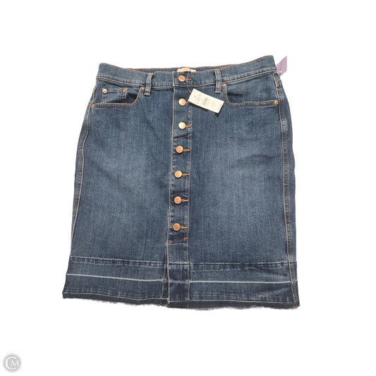 Skirt Midi By Loft In Blue Denim, Size: 10